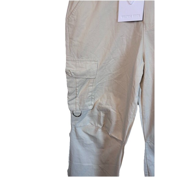 Aelfric Eden Women's  Multi Pocket Cargo Pants, Denim Cream Size 28 Casual NWT - Picture 3 of 14